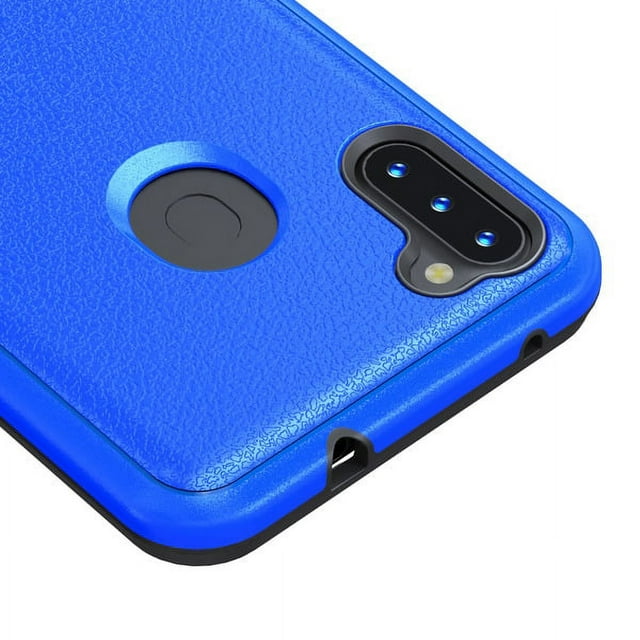 Samsung Galaxy A11 Phone Case Full-Body 2 Layer Shockproof Protection Heavy Duty Armor Hard Plastic & Shock Absorption Rubber Rugged Bumper Hybrid Cover [BLUE] Case for Samsung Galaxy A11 (2020)
