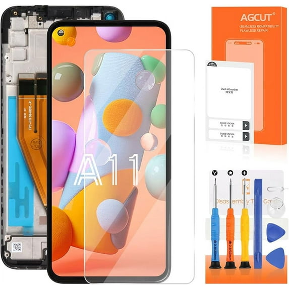 for Samsung Galaxy A11 Screen Replacement for Samsung A11 Display for Galaxy A11 LCD A146A,A146W,A146DL SM-A115U Digitizer Touch Screen Assembly Repair Parts with Frame(US Version,NOT A115F,A115M)