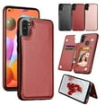 thumbnail image 1 of Samsung Galaxy A11 Wallet Case, Takfox Shockproof PU Leather Case with Card Pockets 3 Cards Slots Cash ID Card Flip Phone Cases Cover Kickstand Magnetic Hard Cases For Galaxy A11 US Version, Wine Red, 1 of 7