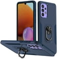 thumbnail image 1 of for Samsung Galaxy A12 4G Armor Case with Camera Lens Slide Protection [Military Grade Drop Tested] for Magnetic Car Mount Ring Holder Kickstand Protective Heavy Duty Phone Case,Blue, 1 of 8
