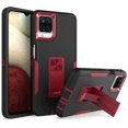 thumbnail image 1 of for Samsung Galaxy A12 4G Case: Military Grade Protection Shockproof Phone Cover Build-in Hidden Kickstand & Rugged TPU Shell | Matte Durable Drop Proof Heavy Duty Case,Black+Winered, 1 of 9