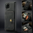 thumbnail image 1 of For Samsung Galaxy A12 Case 5G, Wallet with Detachable Magnetic Card Pockets,fit Car Mount, 2 in 1 Durable PU Leather Money Card Sleeve Kickstand Shockproof Protection Back Flip Cover - Black, 1 of 8