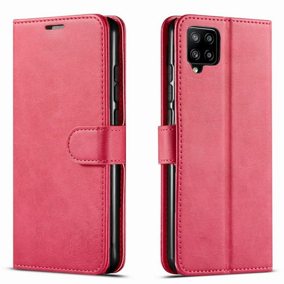 Samsung Galaxy A12 Case, [Not fit for Samsung Galaxy A10/ Galaxy A11], Starshop Premium Leather Wallet Pocket Credit Card Slots-Pink
