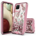 thumbnail image 1 of Samsung Galaxy A12 Case, Rosebono 3in1 Hybird Graphic Gradient Quicksand Glitter Liquid Floating with Frame Bumper Protective Armor Case Samsung Galaxy A12 (Marble Pineapple), 1 of 4