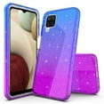 thumbnail image 1 of Samsung Galaxy A12 Case, Rosebono Hybrid Glitter Sparkle Transparent Colorful Gradient TPU Skin Cover 360 Protection Case For Samsung Galaxy A12 (Blue/Purple), 1 of 4