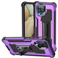 thumbnail image 1 of Samsung Galaxy A12 Case, Rosebono Hybrid Slim Colorful Armor Shockproof Impact Resistant Protective Cover Case With Kickstand For Samsung Galaxy A12 (Purple), 1 of 8