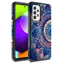 Samsung Galaxy A12 Case, Rosebono Slim Hybrid Shockproof Hard Cover Graphic Fashion Colorful Skin Cover Armor Case for Samsung Galaxy A12 (Mandala)