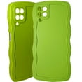 thumbnail image 1 of for Samsung Galaxy A12 Curly Wave Frame Shape Soft Case Candy Color Camera Lens Protection Slim Shockproof Phone Case Cover For Galaxy M12 6.5 Inch(Green), 1 of 7