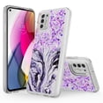 thumbnail image 1 of Samsung Galaxy A12 Phone Case, Rosebono Hybrid Bling Glitter Sparkle Epoxy Graphic Marble Colorful Silicone Skin Cover Armor Case for Samsung Galaxy A12 (Purple), 1 of 6
