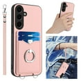 thumbnail image 1 of for Samsung Galaxy A13 5G Case, Card Holder Wallet Case, Ring Holder Stand, Wrist Hand Strap, PU Leather Anti-Scratch Shockproof Protective Flip Phone Cover for Samsung Galaxy A13 5G Case, Rosegold, 1 of 7