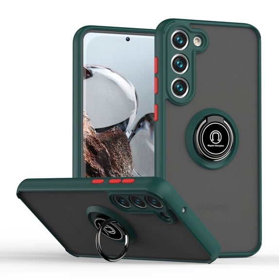for Samsung Galaxy A13 5G Case, Protective Matte Back Case Magnetic For Car Mount with 360° Rotatable Ring Holder Kickstand Shockproof Protective Cover For Samsung Galaxy A13 5G,
Dark green