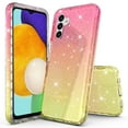 thumbnail image 1 of Samsung Galaxy A13 5G Case, Rosebono Hybrid Glitter Sparkle Transparent Colorful Gradient TPU Skin Cover Case For Samsung Galaxy A13 5G (Gold/Pink), 1 of 4