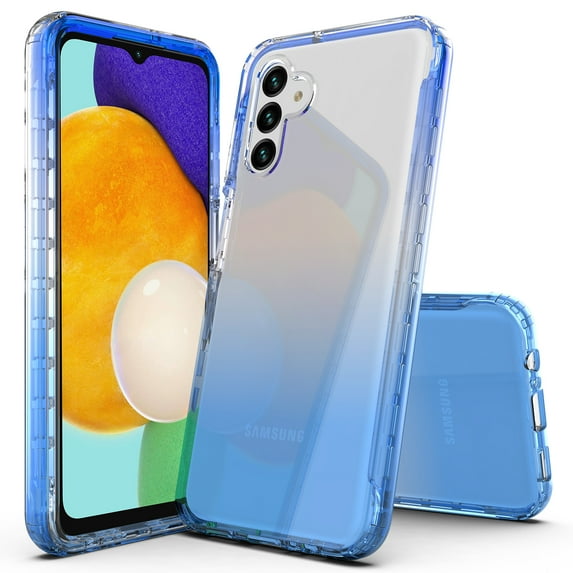 Samsung Galaxy A13 5G Case, Rosebono Hybrid Gradient Transparent Soft TPU Clear Skin Cover Case For Samsung Galaxy A13 5G (Blue)