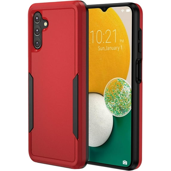 Samsung Galaxy A13 5G Case, Samsung A13 5G Protective Phone Case Dual Layer 2 in 1 Heavy-Duty, Hybrid Purchase Shockproof Design Cell Phone Case for Galaxy A13 5G 6.5 Inch Red