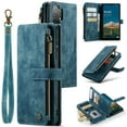 thumbnail image 1 of for Samsung Galaxy A13 5G Case Wallet for Women and Men, Samsung Galaxy A13 5G Case, PU Leather Magnetic Flip Strap Wristlet Zipper Card Holder Wallet Business Phone Cover for A13 5G, Blue, 1 of 10