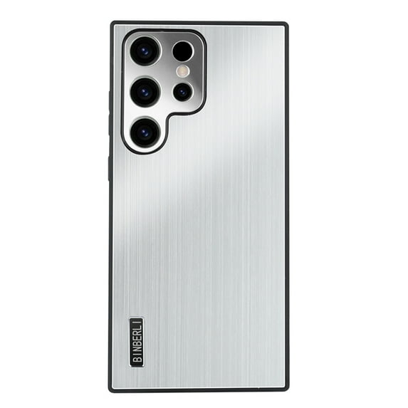 for Samsung Galaxy A13 5G Metal Back Case, Luxury Anti-fingerprint Drop Protective Anti-Scratch Shockproof Thin Fit TPU Frame Phone Case Cover for Samsung Galaxy A13 5G, Silver