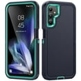 thumbnail image 1 of for Samsung Galaxy A13 5G Phone Case, Hybrid Hard PC Back + Silicone EVA Shockproof Protective Dustproof Non-Slip Heavy Duty Rugged Phone Case Cover for Samsung Galaxy A13 5G, Blue+Mint, 1 of 8