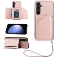 thumbnail image 1 of for Samsung Galaxy A13 5G Wallet Case with Card Holder Case with RFID Blocking Card Slots, Double Magnetic Clasp Durable Shockproof Kickstand Detachable Wrist Strap Cover,Rosegold, 1 of 8