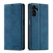 Samsung Galaxy A13 5G Wallet Case Samsung Galaxy A13 5G Luxury PU Leather Case, Book Folding Flip Retro Case with Kickstand, [RFID Blocking] Credit Card Slot Magnetic Closure Protective Cover, Blue