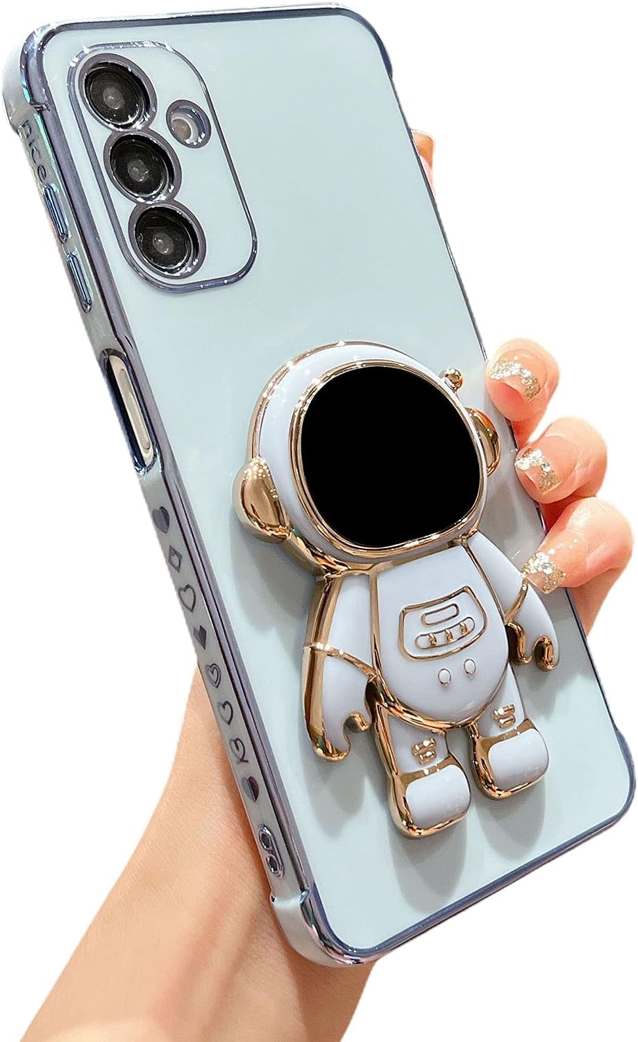 Samsung Galaxy A13 5g 6.5" Phone Case Luxury Gold Plated Cute Astronaut Stand Holder Case with Camera Protection Cute Love Heart Side Small Pattern ... Samsung Galaxy A13 5g 6.5" Phone Case Luxury Gold Plated Cute Astronaut Stand Holder Case with Camera Protection Cute Love Heart Side Small Pattern ...