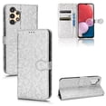 thumbnail image 1 of for Samsung Galaxy A13 Wallet Case with Kickstand Magnetic Clasp Card Slots Bracket Case, Polky Dot Pattern PU Leather Shockproof Flip Folio Phone Cover for Samsung Galaxy A13 6.6 Inch,Silver, 1 of 9