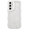 thumbnail image 1 of for Samsung Galaxy A14 4G/5G Case 6.6",Cute Curly Wave Case with Star Glitter,Clear Shiny Bling Soft TPU Shockproof Phone Protecive Case for Women Girls-White, 1 of 18
