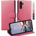 thumbnail image 1 of for Samsung Galaxy A14 4G 5G Phone case[RFID Blocking Leather],Flip Folio Book[3 Credit Card Slot] Shockproof Protector,Holder Stand Cover,Women Men for Samsung A14 Wallet Cases Pink, 1 of 12