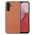 thumbnail image 1 of for Samsung Galaxy A14 5G Case, Carbon Fiber Leather Slim Protective Cover, Full Protection Strong Impact Resistance Smartphone Protection for Samsung Galaxy A14 5G, Brown, 1 of 10