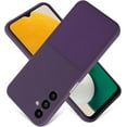 thumbnail image 1 of Samsung Galaxy A14 5G Case Card Holder Silicone Slot Wallet Soft Cover Shockproof Anti Scratch Microfiber Lining Full Body Protection Shell -Purple, 1 of 6