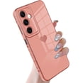 thumbnail image 1 of for Samsung Galaxy A14 5G Case, Cute 6D Plating Love Heart Shockproof Drop Protective Women Girls Soft Electroplate TPU Shockproof Back Cover for Samsung Galaxy A14 6.6 Inch, Pink, 1 of 10