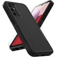 thumbnail image 1 of for Samsung Galaxy A14 5G Case: Dual Layer Protective Heavy Duty Cell Phone Cover Shockproof Rugged with Screen Protector - Military Protection Bumper Tough - Galaxy A14 5G 2023, 6.6inch, Black, 1 of 8