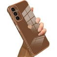 thumbnail image 1 of for Samsung Galaxy A14 5G Case Heart Plating Electroplate Luxury Elegant Case Camera Protector Soft TPU Shockproof Protective Corner Back Cover Galaxy A14 5G Case -Brown, 1 of 6