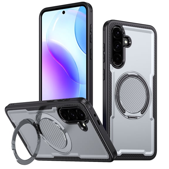 for Samsung Galaxy A14 5G Case with Invisible Ring Stand, Support Magnetic Car Mount Phone Case Compatible with Mag-Safe, Secure Great Ring Grip Cover for Samsung Galaxy A14 5G, Gray