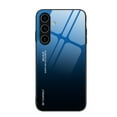 thumbnail image 1 of for Samsung Galaxy A14 5G Case, Luxury Anti-Scratch Gradient Color Tempered Glass Back + Soft TPU Silicone Bumper Frame Cover Shockproof Protective Case for Samsung Galaxy A14 5G - Black, 1 of 9