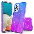 thumbnail image 1 of Samsung Galaxy A14 5G Case, Rosebono Hybrid Glitter Sparkle Transparent Colorful Gradient TPU Skin Cover Protection Case For Samsung Galaxy A14 5G (Blue/Purple), 1 of 4