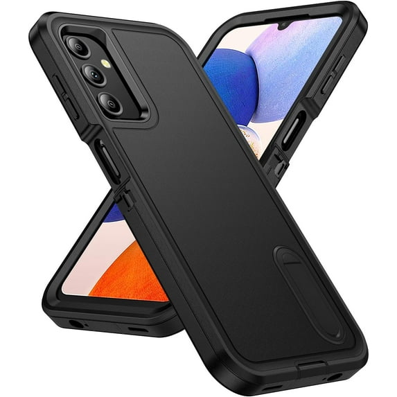 for Samsung Galaxy A14 5G Case, Samsung A14 5G Phone Case with Built in Kickstand, Shockproof/Dustproof/Drop Proof Military Grade Protective Cover for Galaxy A14 5G 6.6" Black