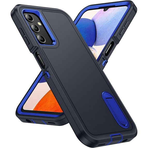 for Samsung Galaxy A14 5G Case, Samsung A14 5G Phone Case with Built in Kickstand, Shockproof/Dustproof/Drop Proof Military Grade Protective Cover for Galaxy A14 5G 6.6" Blue/Royal Blue