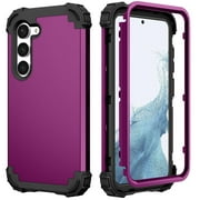 Samsung Galaxy A14 5G Case with Screen Protector, Dual Layer Heavy Duty Tough Rugged Shockproof Drop Protection Corner Protection Hybrid Protective Phone Case  Samsung A14 5G, Purple