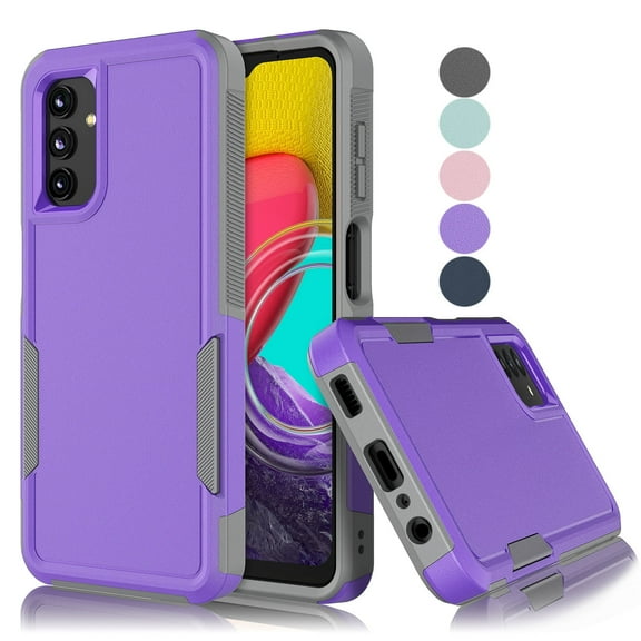 Samsung Galaxy A14 5G Case ,Sturdy Phone Case for Galaxy A14 2023 5G 6.6 inch ,Tekcoo Shockproof Protection Heavy Duty Armor Hard Plastic & Rubber Rugged Bumper 2-in-1 Case Cover -Purple