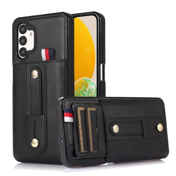for Samsung Galaxy A14 5G Case Wallet with Slide Credit Card Holder, Flip Premium PU Leather Hidden Kickstand Classic Retro Heavy Duty Protective Cover for Samsung Galaxy A14 5G,Black