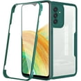 thumbnail image 1 of for Samsung Galaxy A14 5G Clear Case with Screen Protector, Slim Shockproof Soft TPU Bumper Full Body Protection Phone Cover Case for Samsung Galaxy A14 5G QC Green, 1 of 10