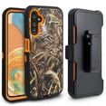 thumbnail image 1 of For Samsung Galaxy A14 5G Heavy Duty Rugged Dropproof Full Body Protection Phone Case with Belt Clip Holster & Built in Screen Protector - Camo Orange, 1 of 9
