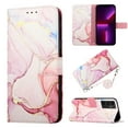 thumbnail image 1 of for Samsung Galaxy A14 5G PU Leather Wallet case, Marble Pattern Credit Card Holder,Flip Folio Book Kickstand Cover Women Men with Long + Short Strap for Samsung Galaxy A14 5G, Rosegold, 1 of 9