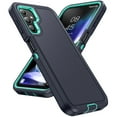 thumbnail image 1 of for Samsung Galaxy A14 5G Phone Case, Hybrid Hard PC Back + Silicone EVA Shockproof Protective Dustproof Non-Slip Heavy Duty Rugged Phone Case Cover for Samsung Galaxy A14 5G, Blue+Mint, 1 of 8