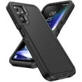 thumbnail image 1 of for Samsung Galaxy A14 5G Phone Case, Hybrid Hard PC Back + Silicone EVA Shockproof Protective Dustproof Non-Slip Heavy Duty Rugged Phone Case Cover for Samsung Galaxy A14 5G, Black, 1 of 8