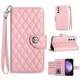 thumbnail image 1 of for Samsung Galaxy A14 5G Wallet Case, Elegant Card Holder Cash Slot PU Leather Kickstand Wrist Strap Wallet Shockproof Protective Flip Women Girls Case Cover for Samsung Galaxy A14 5G, Pink, 1 of 7