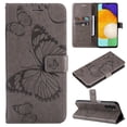 thumbnail image 1 of for Samsung Galaxy A14 5G Wallet Case, Kickstand Case with Credit Card Holder, Embossed Butterfly Pattern with Strap Premium PU Leather Magnetic Closure Shockproof Protective Flip Cover, Gray, 1 of 6