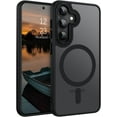 thumbnail image 1 of for Samsung Galaxy A14 Case Compatible With MagSafe Magnetic Slim Translucent Matte Skin Feeling Shockproof Protective Anti-Scratch for A14 5G/4G, Black, 1 of 18
