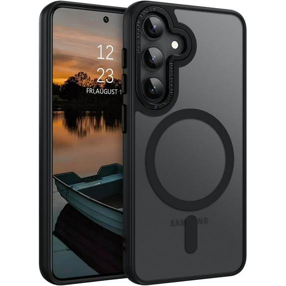 for Samsung Galaxy A14 Case Compatible With MagSafe Magnetic Slim Translucent Matte Skin Feeling Shockproof Protective Anti-Scratch for A14 5G/4G, Black