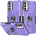thumbnail image 1 of for Samsung Galaxy A14 Case with Metal Ring Kickstand for Women & Men, Heavy-Duty Protection Shockproof Bumper Cover Case for Samsung Galaxy A14 4G/5G TY Purple, 1 of 18